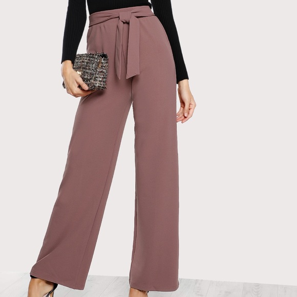Pants & Jumpsuits High Waist Tie Belt Dress Pants Poshmark